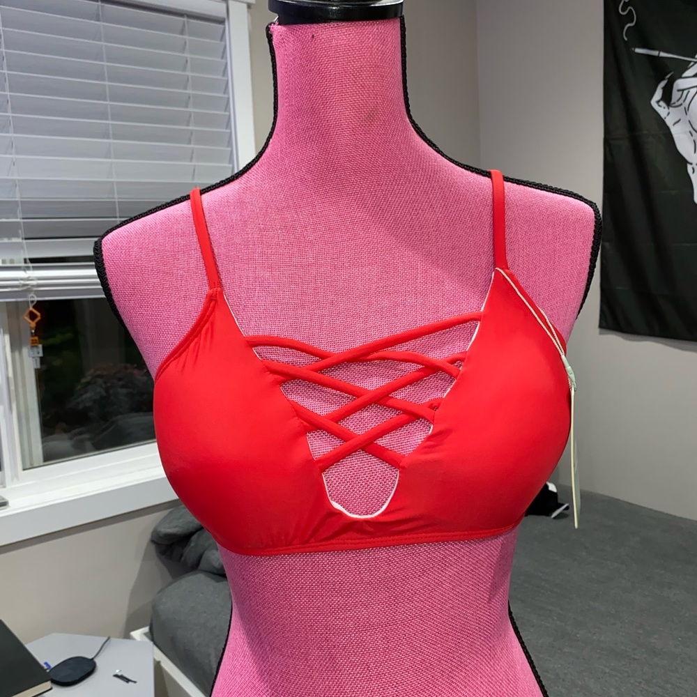 Red bikini top